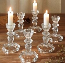 Talking Tables Glass Candlestick Holders NWT 6” Boho Set Of 2 picture