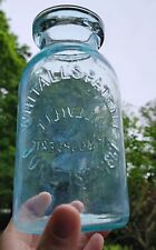 MILLVILLE ATMOSPHERIC FRUIT JAR WHITALLS PATENT 1861 QUART NO CHIPS NICE picture