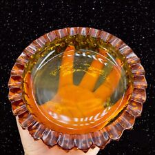 Vintage Fenton Amber Hobnail Bowl Dish Ashtray Trinket Dish Mid Century MCM picture