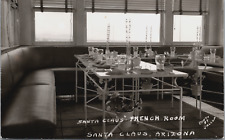RPPC Mohave Desert Christmas Santa Claus Arizona Town French Dining c1940's UNP picture