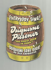 VINTAGE  DUQUESNE PILSENER BEER  SONG BOOK  WILHELM J. MEHRING  HARRISBURG, PA. picture