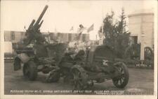 WWI RPPC Allied War Exposition. Pershing Trophy No. 13 German anti-aircraft gun picture