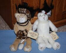 Pair of 1997 Plush Cats All Gussied Up By Enesco w/Tags picture