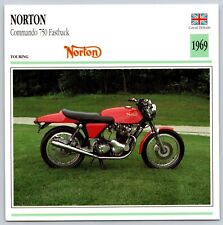 Norton Commando 750 Fastback  1969 G Britain Edito Service Atlas Motorcycle Card picture