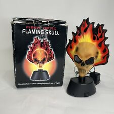 Vtg Fiber Optic Flaming Skull Light Spencer Gift Lamp In Original Box Rare HTF picture