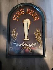 Vintage 3D Wood Wall Decor Beer Sign “Fine Beer Always Served Here” for Bar Room picture