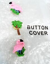 From HSN made for Story Book Knit Clothing -Set Of 3 Button Covers  - Flamingos picture