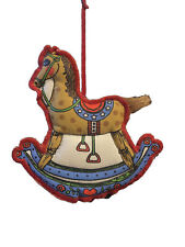 Vintage Hallmark Keepsake Ornament Hobby Rocking Horse Cloth Ornament 1979 EUC picture