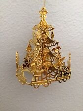 1988 Danbury Mint Gold Christmas Ornament Collection Christmas Tree picture