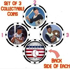 Bill Mazeroski - BASEBALL HALL OF FAMER - (3) THREE COMMEMORATIVE POKER CHIPS picture
