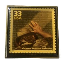 Vintage USPS Vietnam Veterans Memorial USA 33c Stamp Souvenir Pin picture
