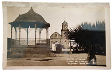 1946 Kiosko and Church Reynosa Tamaulipas Mexico Vintage Posted Postcard picture