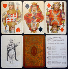 1906 Shakespeare Original Dondorf Antique Playing Cards Historic Deck + Box & J picture