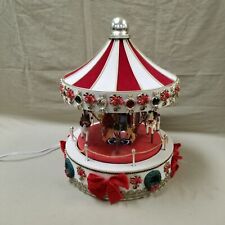 VTG HolidayWorkshop Animated MerryGoRound Carousel Lights Sound Work SEE LISTING picture