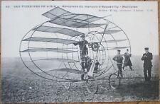 French Aviation 1908 Postcard, Aeroplane du Marquis d'Ecquevilly Multiplane picture