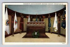 Springfield IL-Illinois, Interior Of Lincoln Monument Cemetery, Vintage Postcard picture
