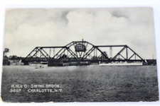 Antique RPPC Real Photo Post Card from 1910's R.W.&O. Wing Bridge Charlotte, NY picture