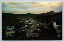 Twilight At Estes Park Village Colorado Vintage Unposted Postcard picture