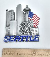 *Lot of 4* Seattle Fridge Magnets Seattle Decor Individually Wrapped Souvenir + picture
