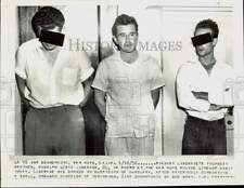 1956 Press Photo Rudolph Liberace booked on suspicion of burglary in Van Nuys picture