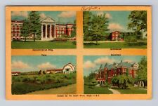 Flint MI-Michigan, School for the Deaf, Admin Bldg., Gym, Vintage c1948 Postcard picture