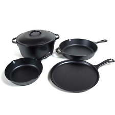 Cast Iron Seasoning 5-Piece Set with Skillet, Baking Pan and Dutch Oven picture