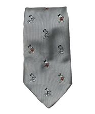 Balancine The Tie Works MICKEY MOUSE Disney 70’s Style Silver/Gray Necktie picture