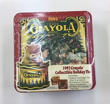 Vintage 1992 SEALED Crayola Crayons Colorful Holiday Wishes, 1992 Tin  picture