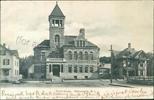 Woonsocket, Rhode Island - Court House - early postcard, nice 1908(?) RI image picture