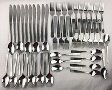 Wallace Home Collection Oxford Stainless Flatware 49 Pc Mixed Lot Fork Spoon picture