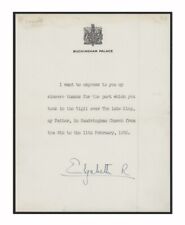 Queen Elizabeth II Signed Letter on King George VI PSA/DNA Encased picture