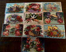 Lot of 10 Fancy Roses~ Flowers ~Doves~Victorian Greeting Postcards-k567 picture