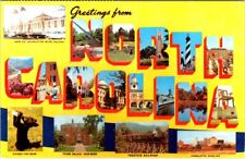 1963, Greetings from NORTH CAROLINA Large Letter Chrome Postcard - Dexter picture