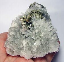 PYRITE BRILLIANT CRYSTALS scattered on FINE QUARTZS from PERU..GREAT COMBINATION picture