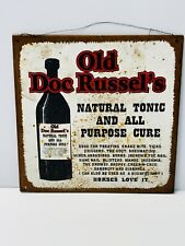 Old Doc Russel’s Natural Tonic and All Purpose Cure Vintage Metal Tin Sign picture
