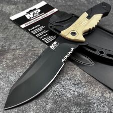 Smith & Wesson Military Police Tactical Tan Fixed Blade Knife MOLLE Sheath NEW picture