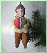 🎄Boy~Vintage antique Christmas spun cotton ornament figure #121247 picture