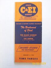 Chicago & Eastern Illinois Ry. Public Timetables  January 1946 picture