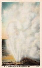 Riverside Geyser Yellowstone Park WY Wyoming Upper Basin 1920s Vtg Postcard X2 picture