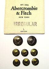 ABERCROMBIE & FITCH replacement buttons Dark Bronze Metal Fair Used Aged Cond. picture