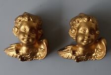 Pair of Gold Angels Wall Decor. Resin. 3