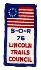 MINT 1976 Scout-O-Rama Lincoln Trails Council Patch Illinois Bicentennial Flag picture