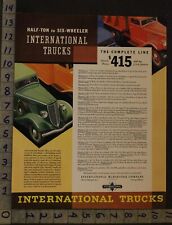 1930's INTERNATIONAL HARVEST TRUCK SIX-WHEEL HALF-TON CHICAGO MOTOR AUTO ADUP83 picture