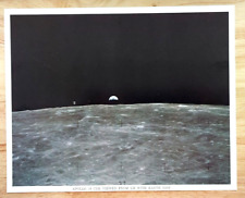 Vintage NASA Photo Apollo 16 CSM Viewed From LM With Earth Rise 8x10 picture