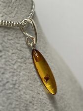 Amber Stone PENDANT with Insect.INSECT Trapped in Amber.Amber with Inclusions picture