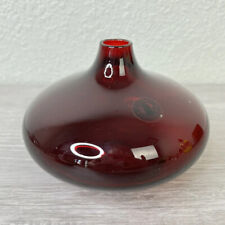 Ikea Ruby Red Modernist Johanna Jelinik Salong Glass Vase Retired picture