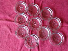 Lot of 10 Vintage Ball Clear Glass Canning Lids Insert No 10 Excellent Jars picture