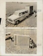 Press Photo Views of the Forecast Accordium aluminum fold-out mobile shelter. picture