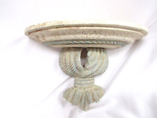 Vintage Decorative Wall Shelf Rope Tassel Chippy Crackled Paint French Country picture
