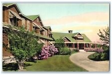 c1940 Spalding Inn Entrance Whitefield New Hampshire NH Hand-Colored Postcard picture